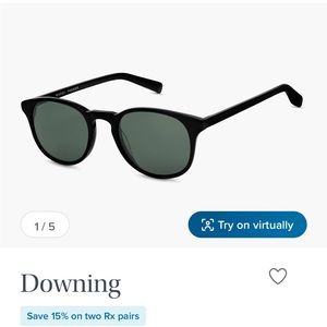 New Warby Parker Downing 100 sunglasses w/original case